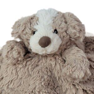 Mary Meyer Dog Lovey Plush Brown 13" Satin Trim & Back Soothing Security Puppy